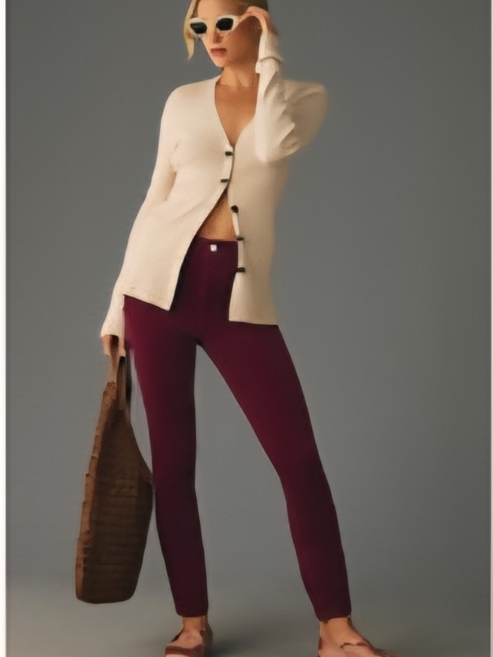 Pilcro Corduroy Pants in Berry Purple